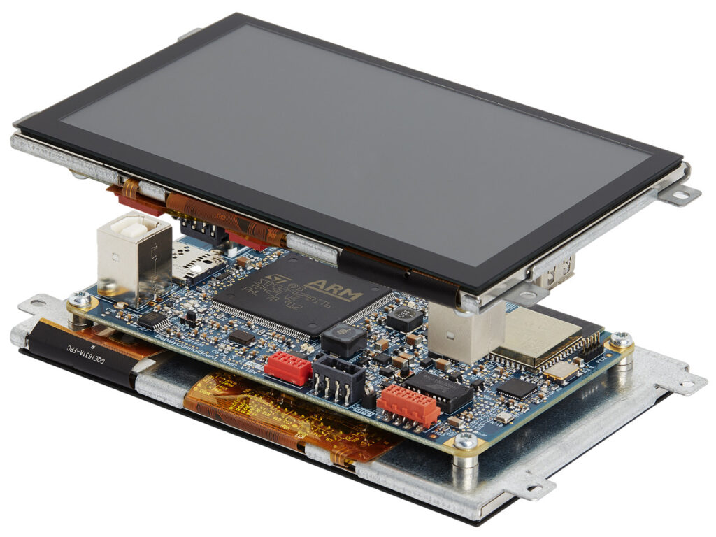 embedded touch screen mit kapazitivem Touch und WLAN, Bluetooth, Ethernet, CAN, USB, SPI, SD-Karte